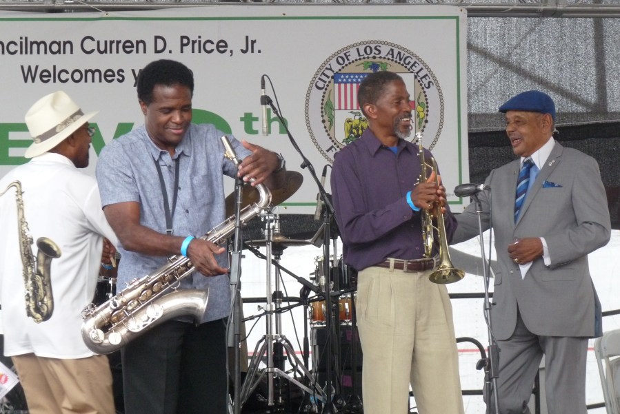 Ernie  Noland  Rickey  and Jame Jenisse  Central ave Jazz fest 2014